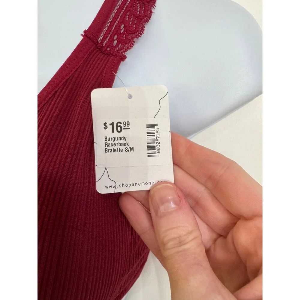 N/A burgundy racerback
